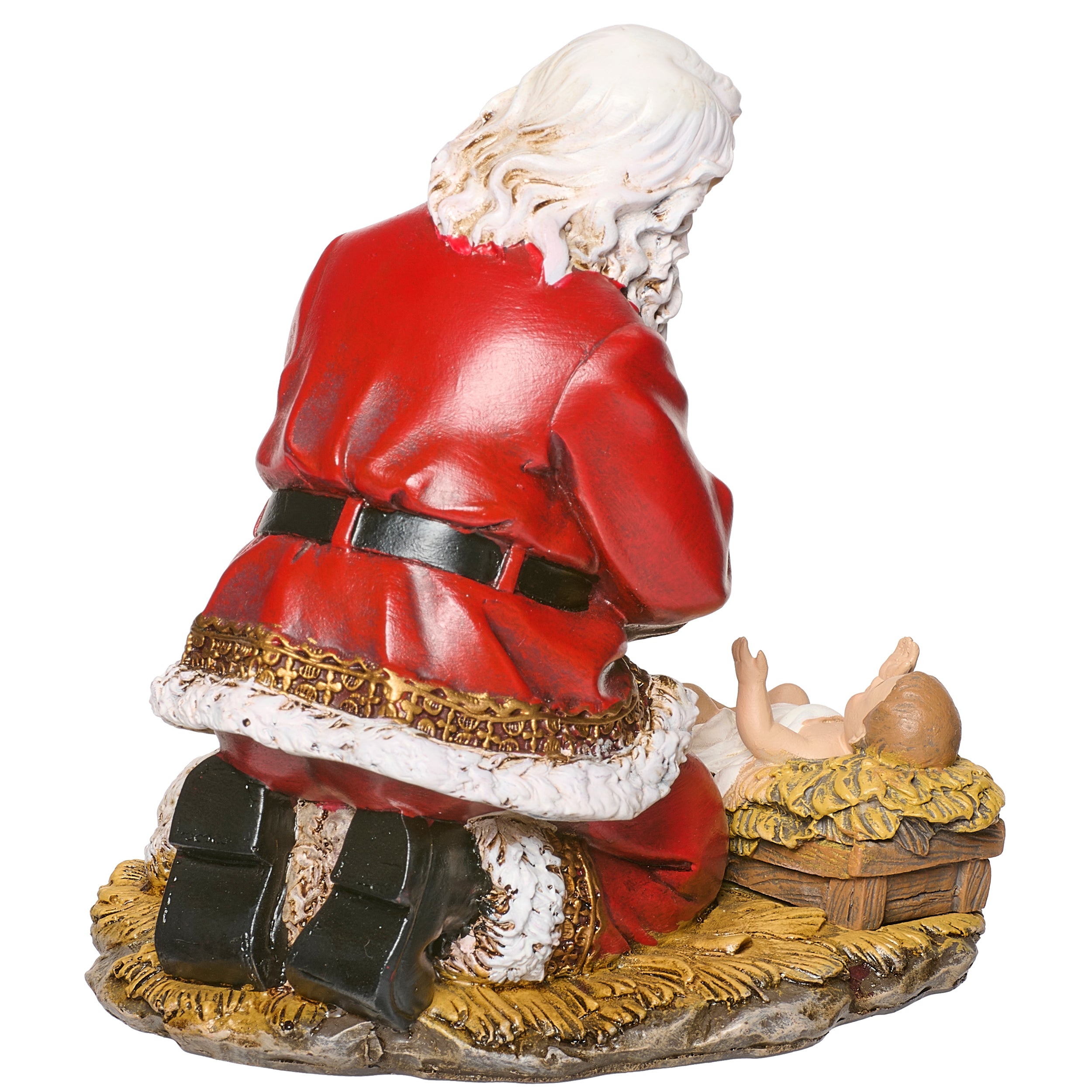 Joseph’s Studio Kneeling Santa Figure with Baby Jesus