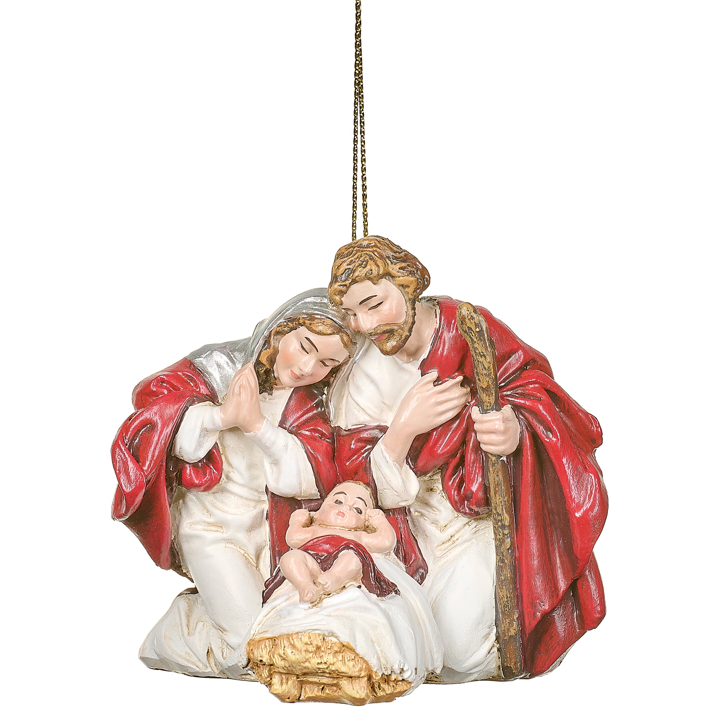 Joseph's Studio Holy Family with Red Robes Ornament