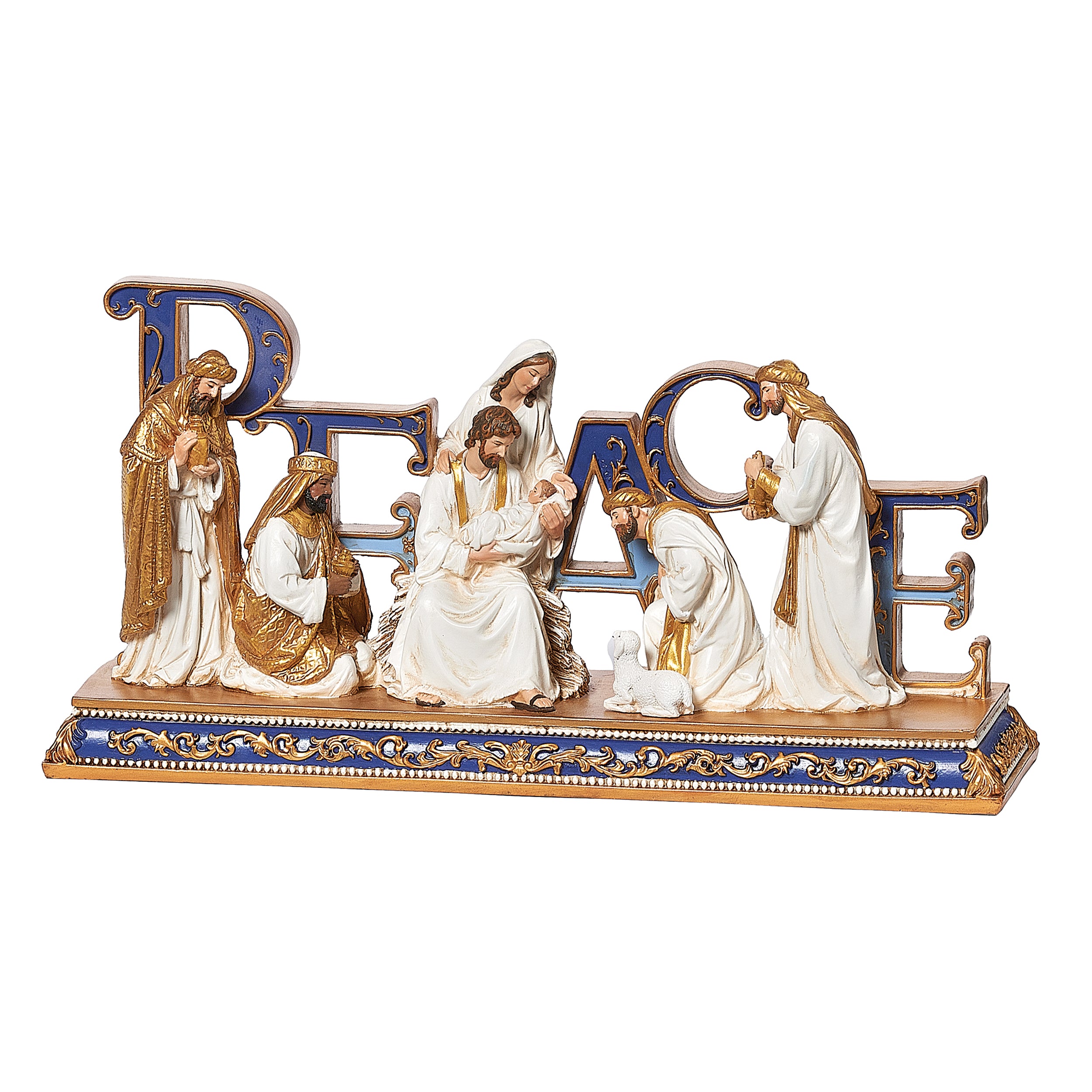 Joseph's Studio PEACE Nativity with Holy Family & Kings Scene