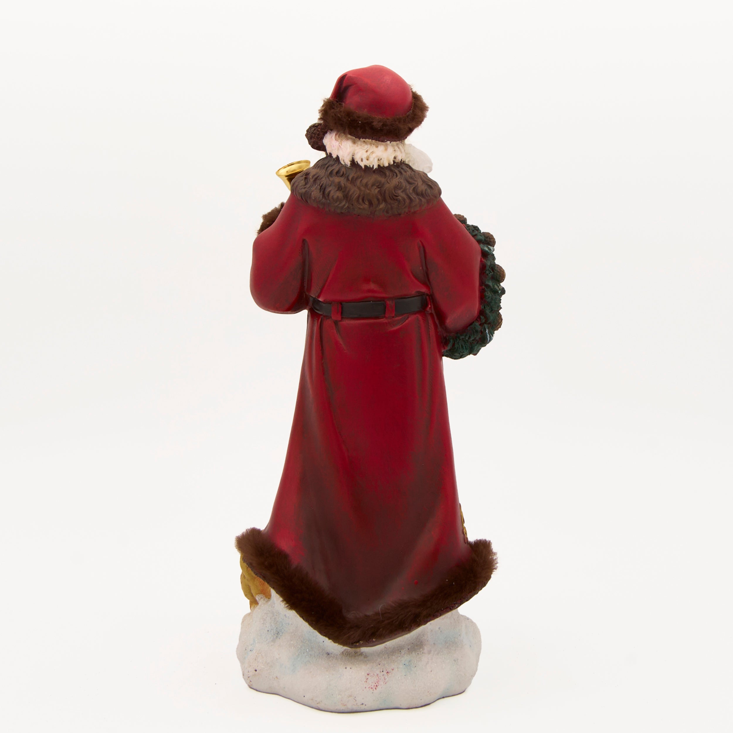 Joseph's Studio Santa with Puppies & Brown Faux Fur Figure