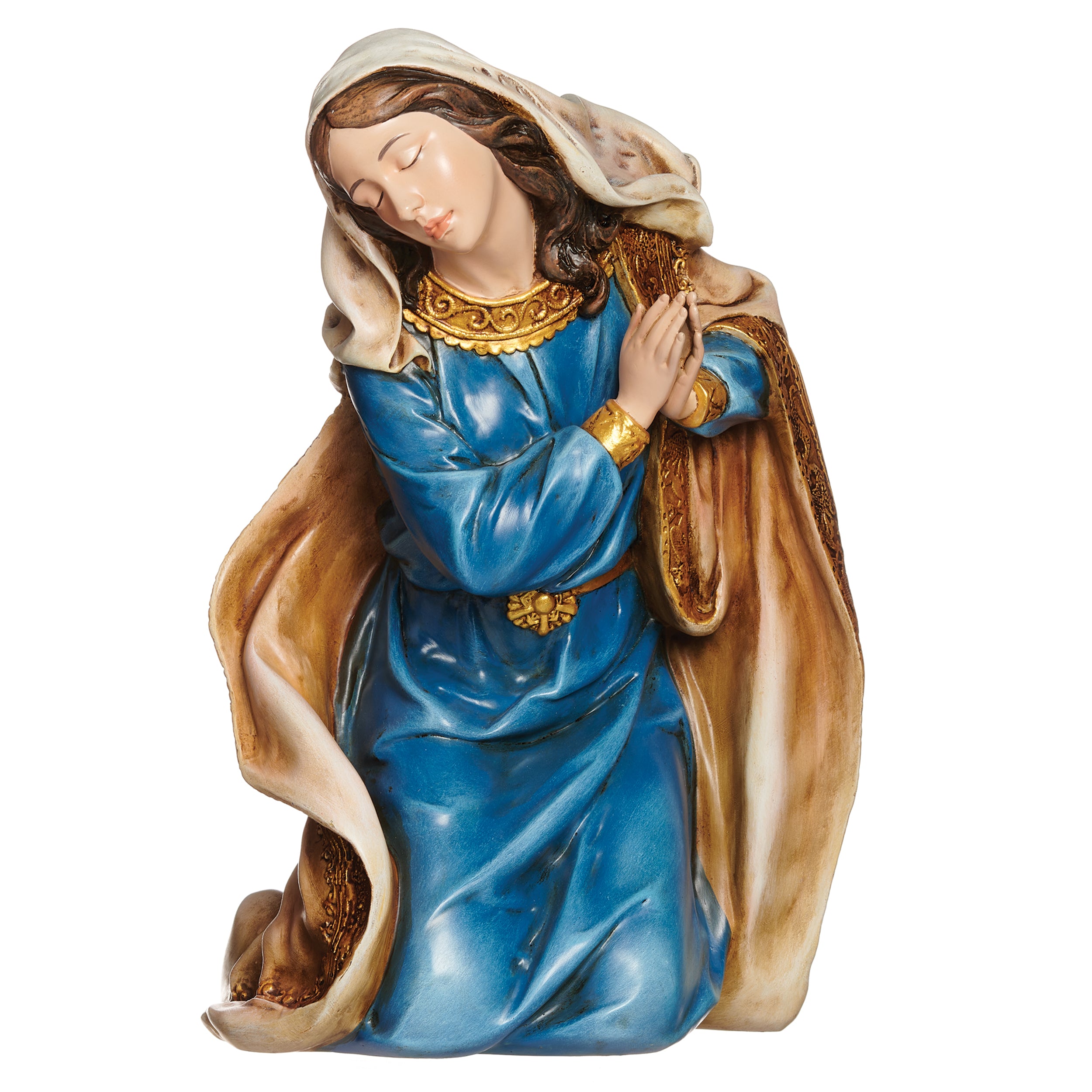 Joseph's Studio Mary with Blue Dress and Gold Robe Nativity Figure