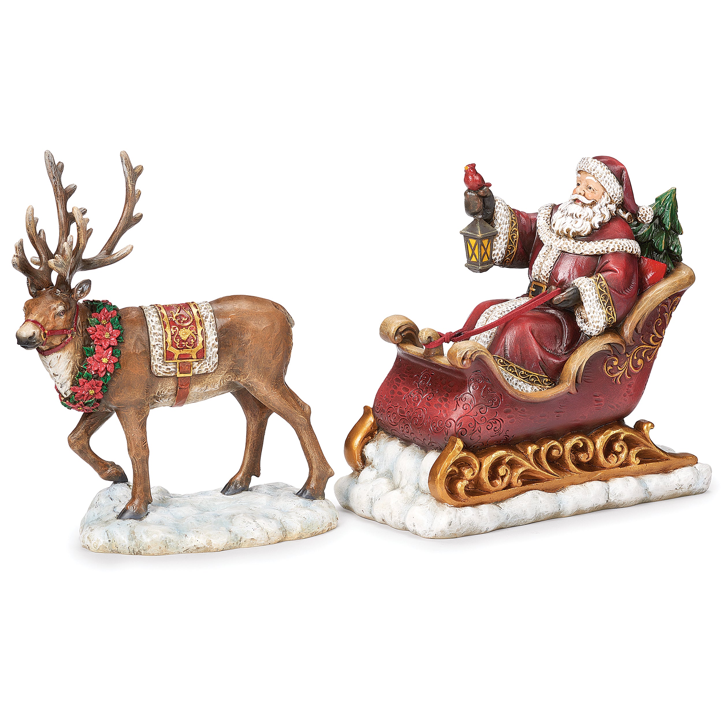 Joseph's Studio Santa’s Sleigh & Reindeer 2-PC Set