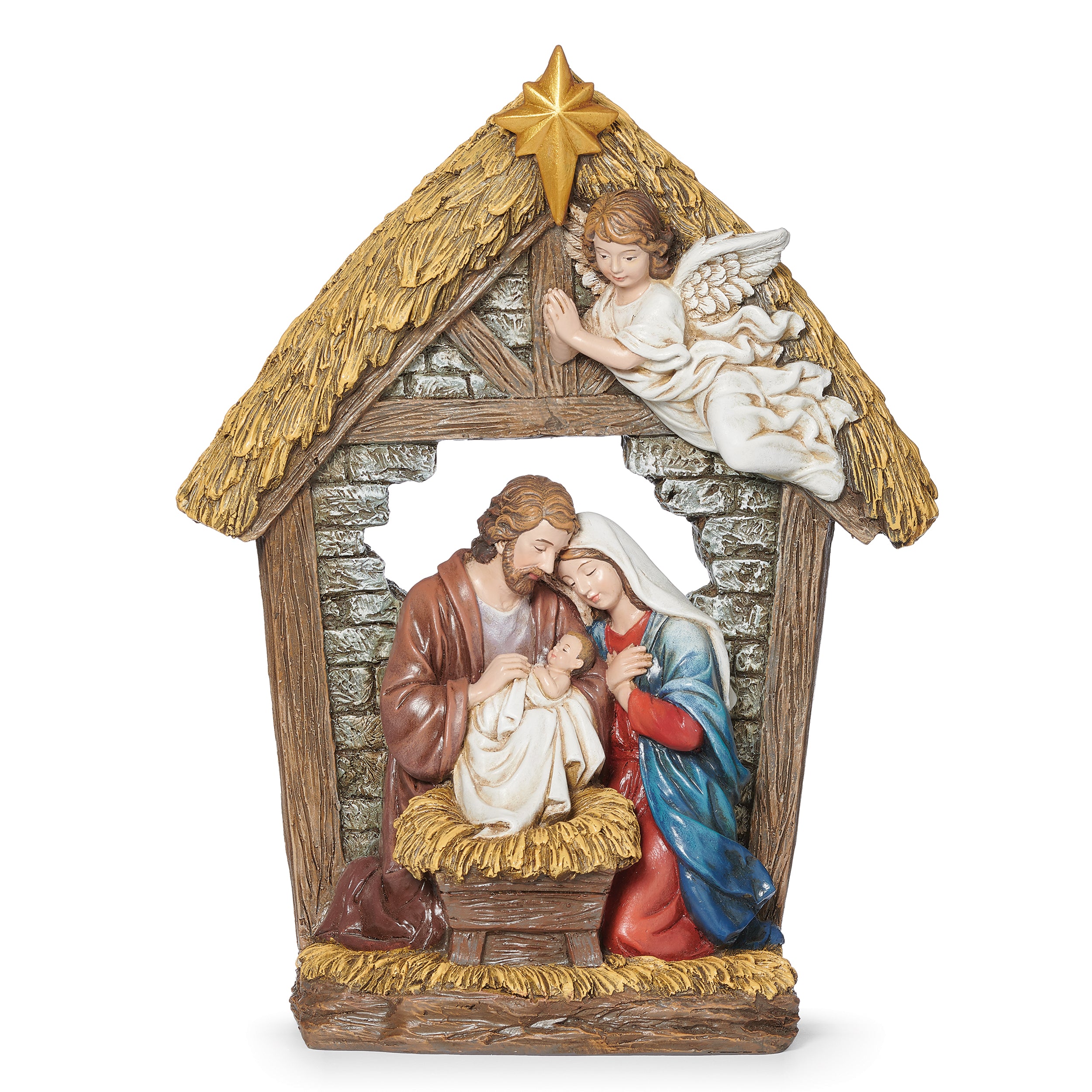 Joseph's Studio Holy Family Nativity with Angel Figure