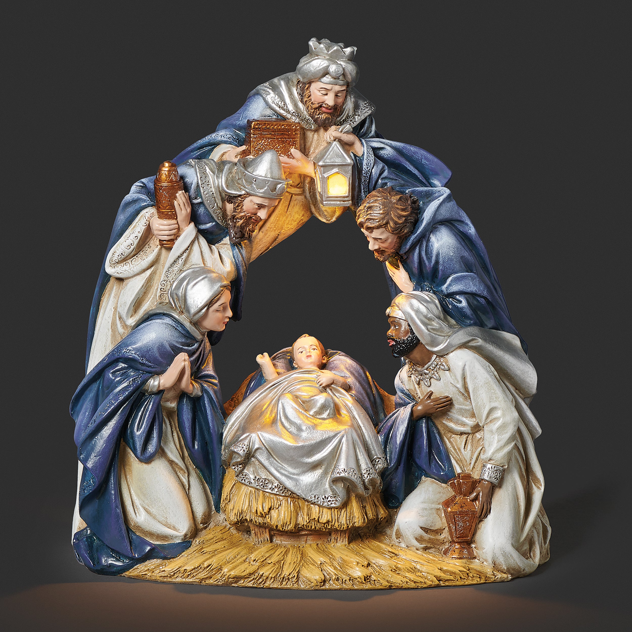 Joseph's Studio Lighted Nativity Arch Figure with Holy Family & Kings