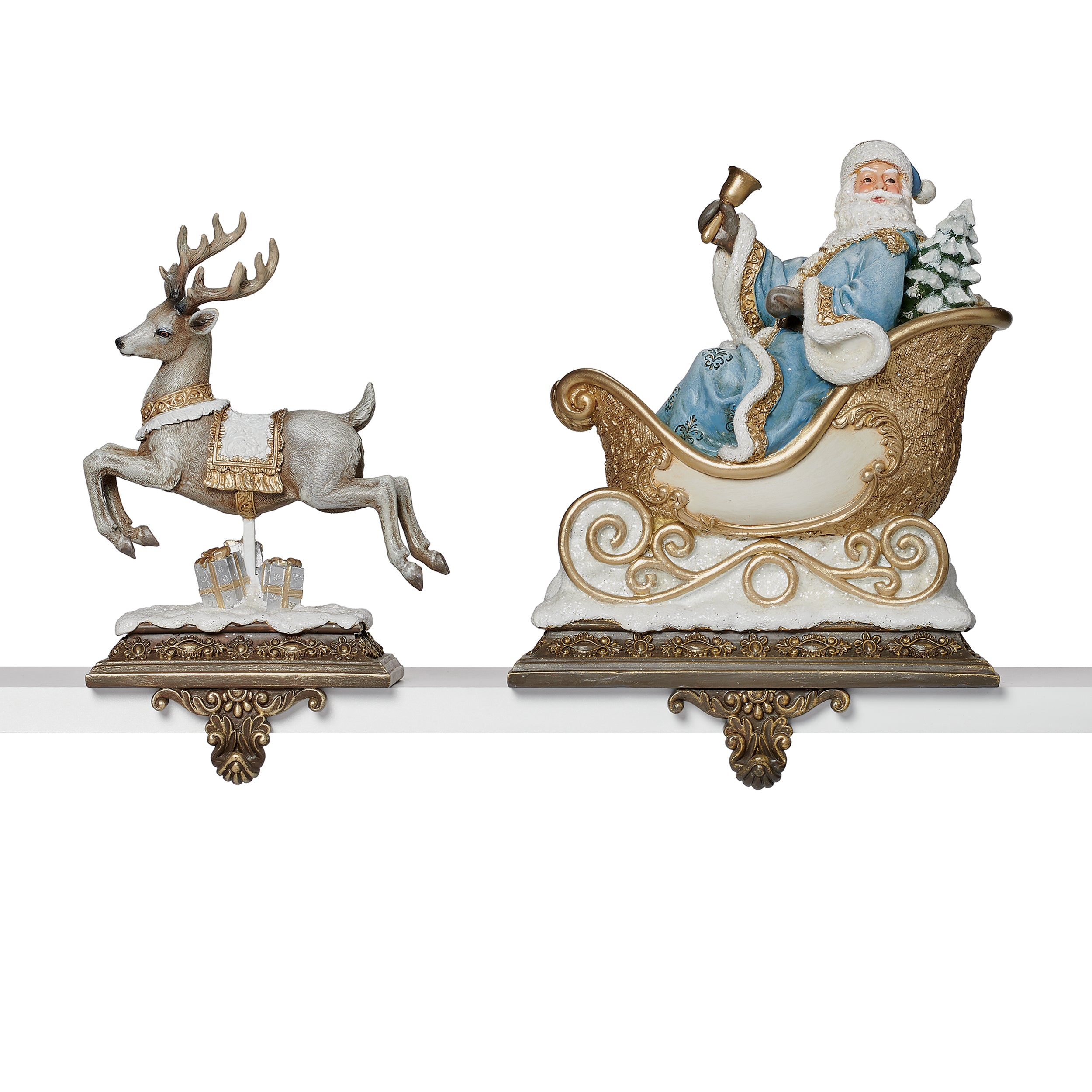 Joseph's Studio Santa & Deer Stocking Holder 2-PC Set