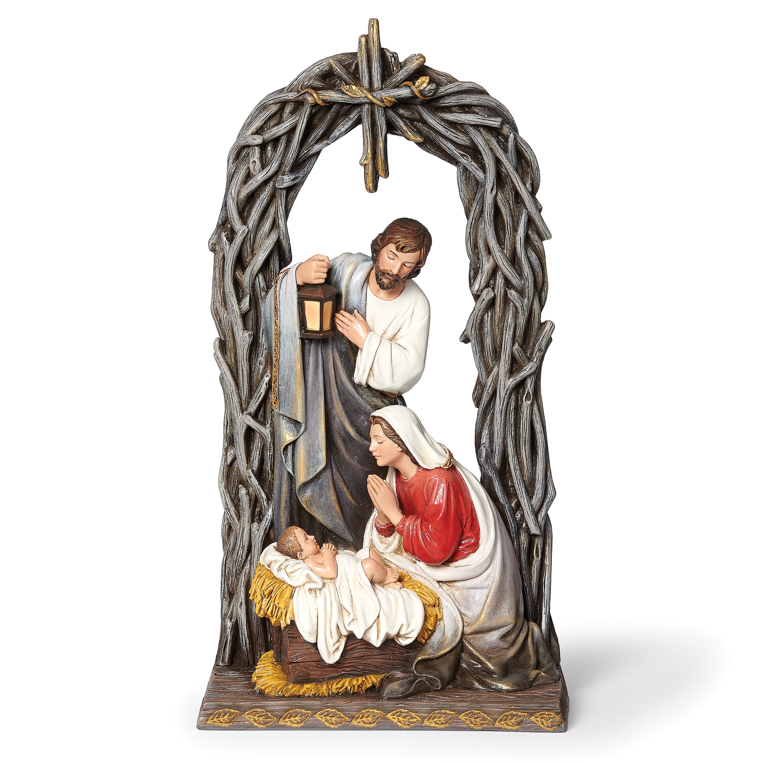 Joseph's Studio Holy Family Under Twisted Branch Arch Figure