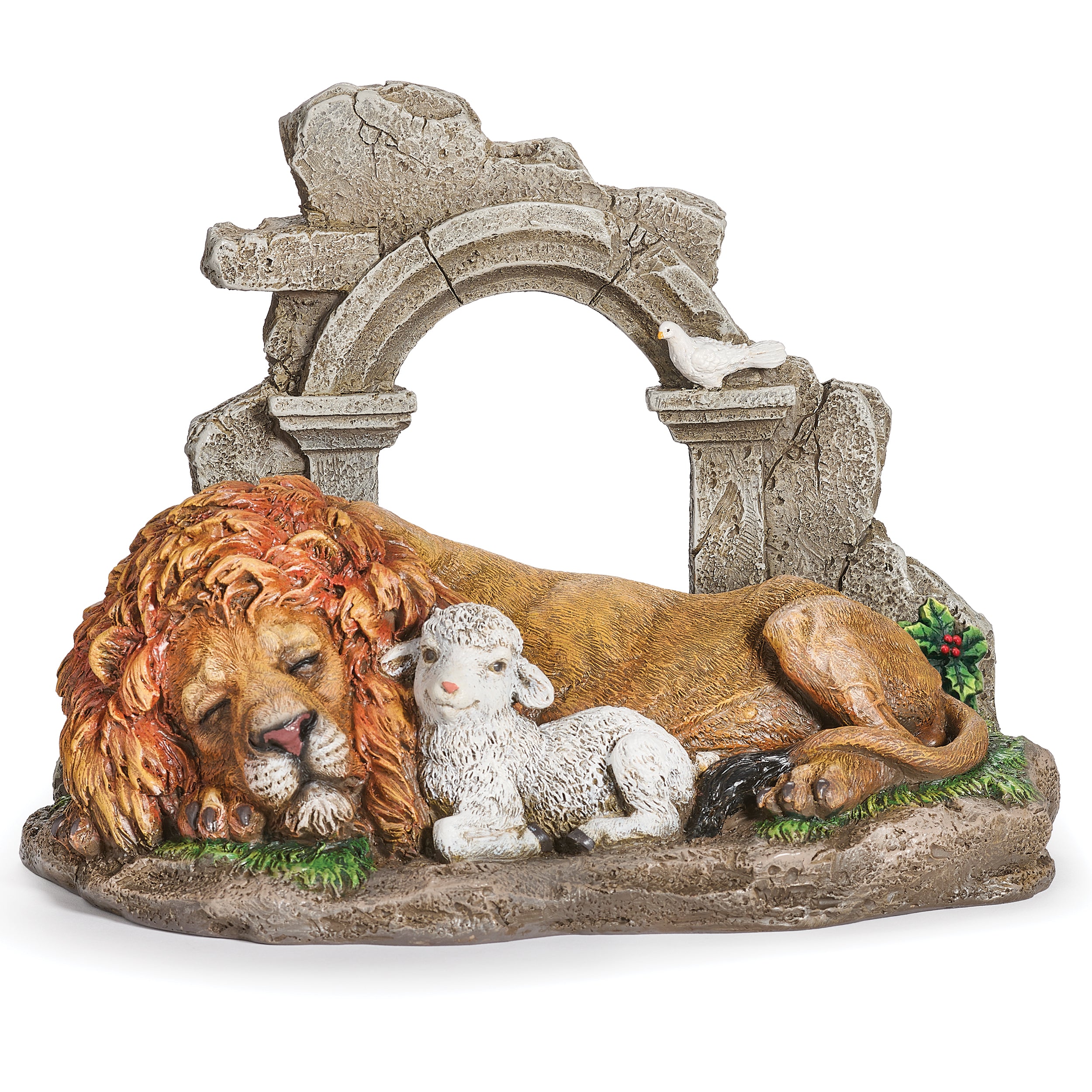 Joseph's Studio Sleeping Lion & Lamb Statue