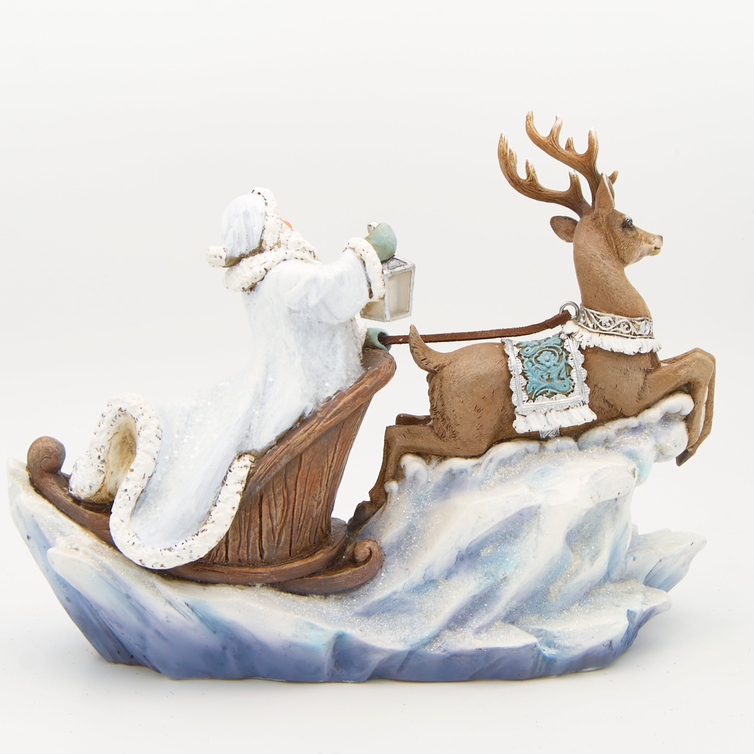 Joseph's Studio Lighted Santa Sleigh with Reindeer