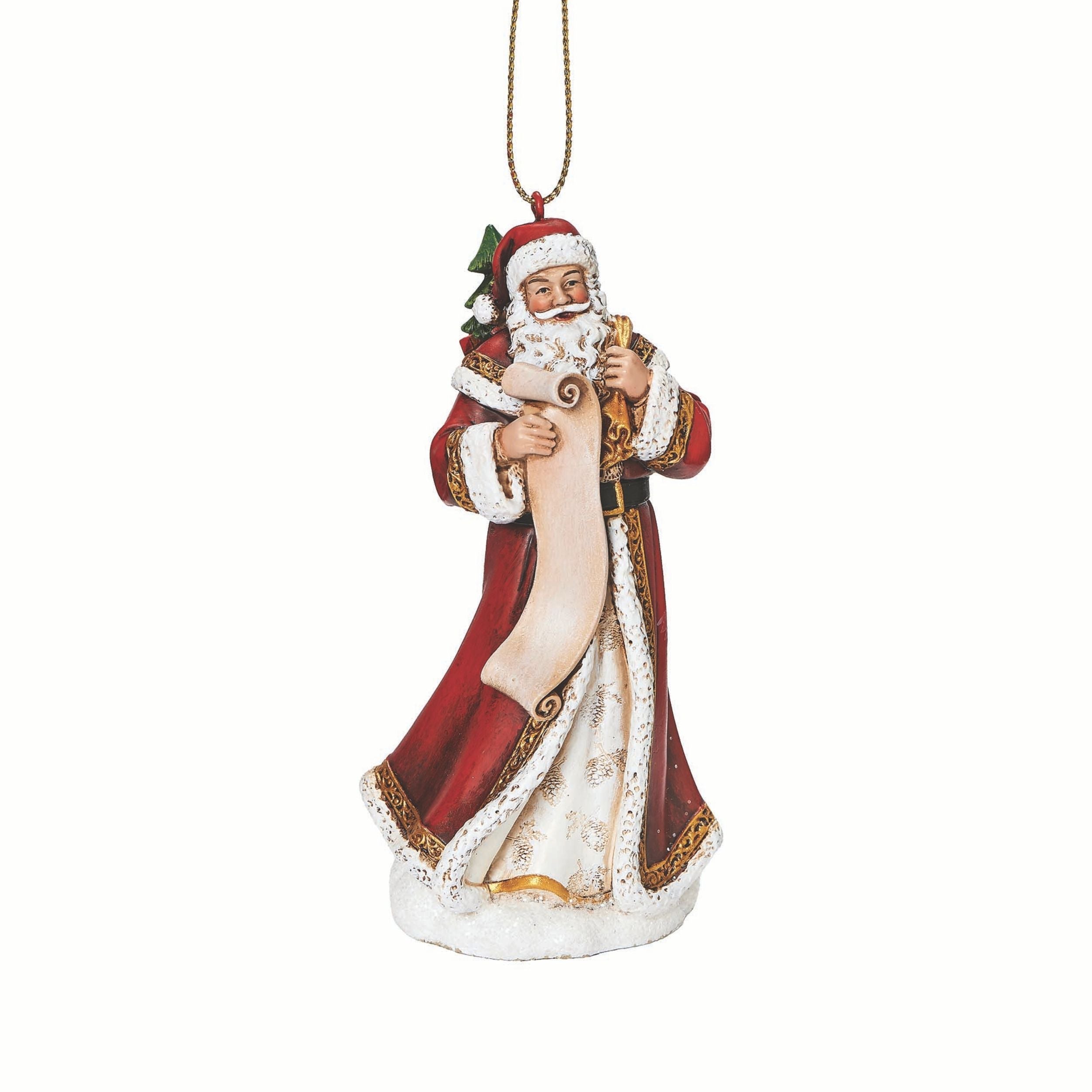 Joseph's Studio Santa Checking His List Ornament