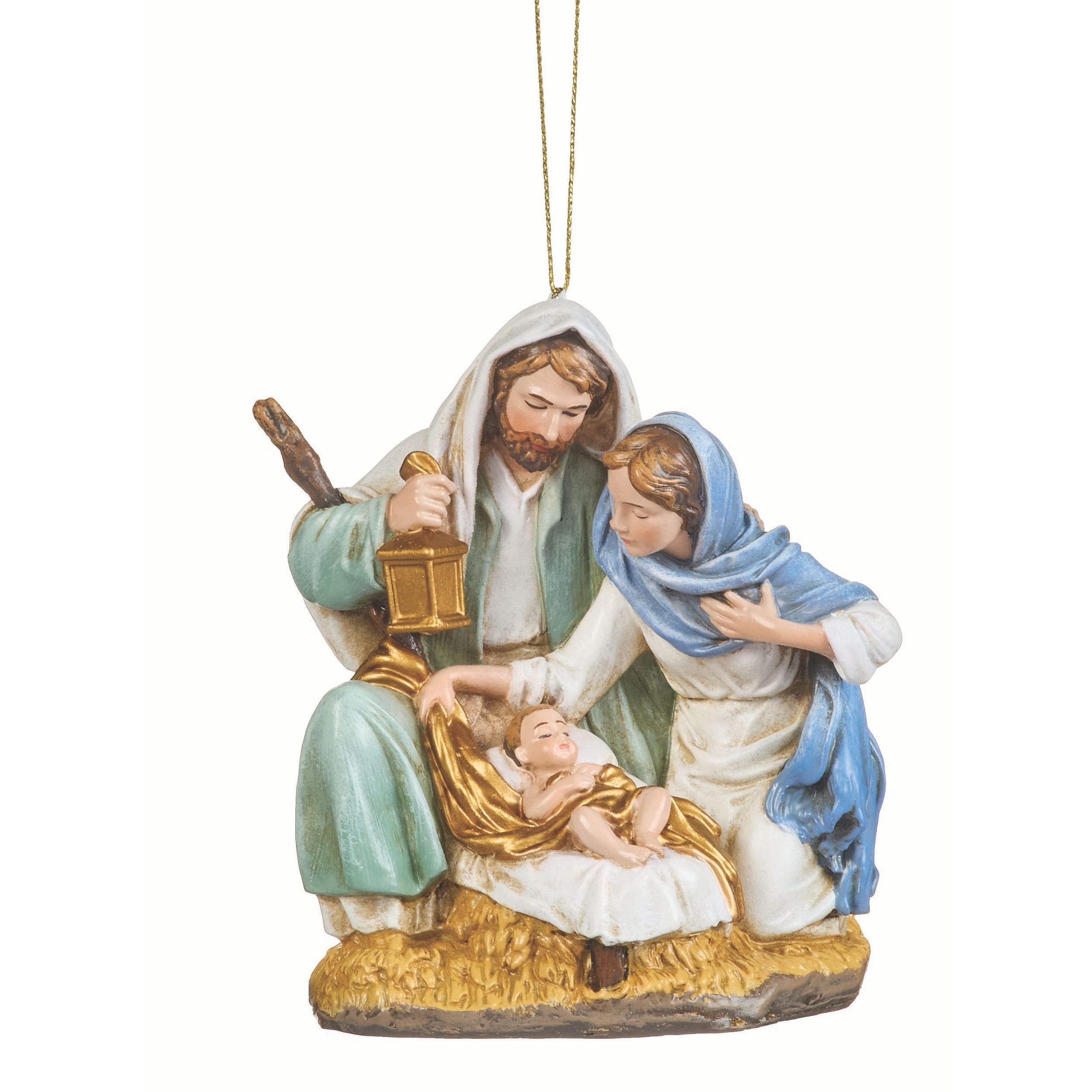 Joseph's Studio Blue Holy Family Ornament