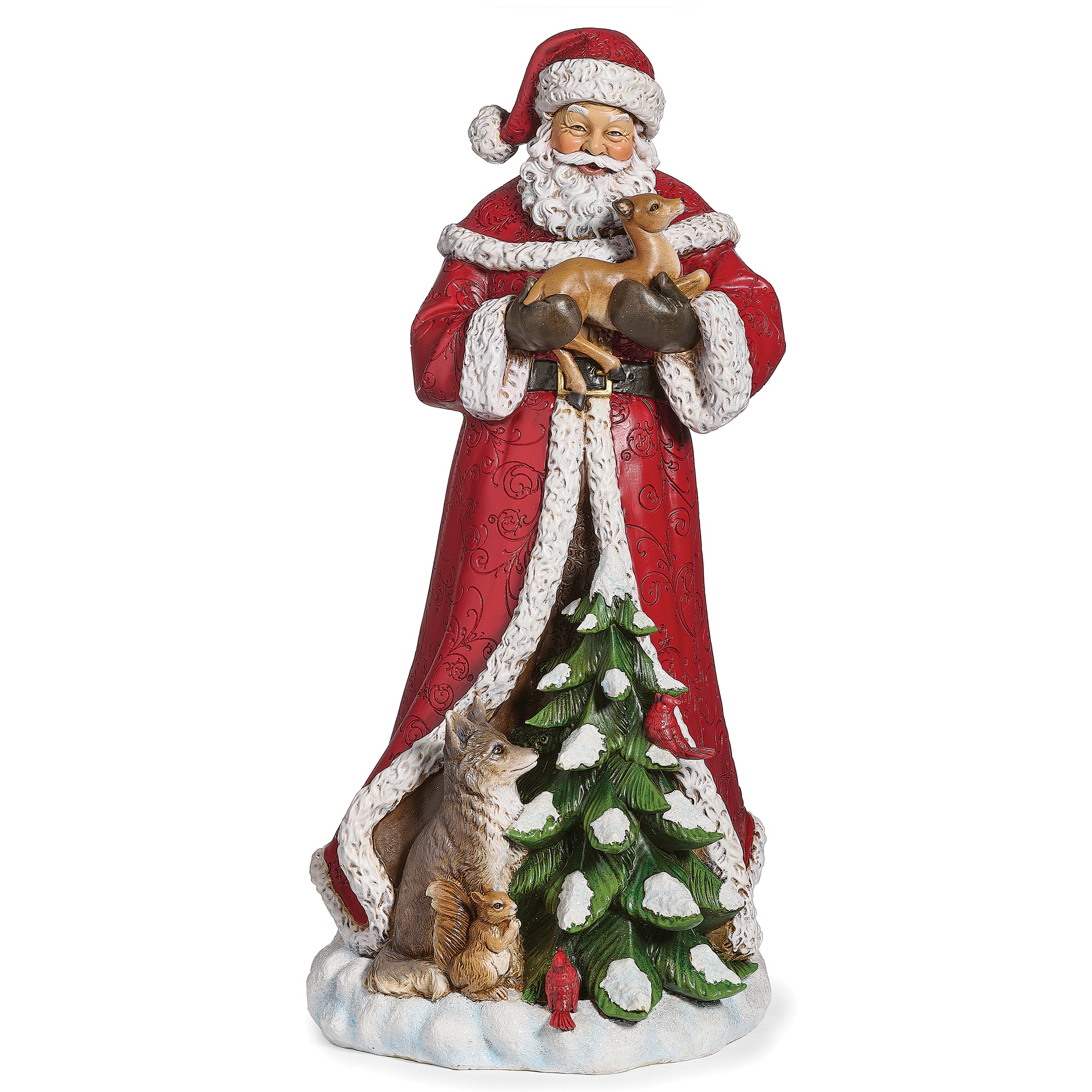 Joseph's Studio Santa Holding Baby Deer Figure