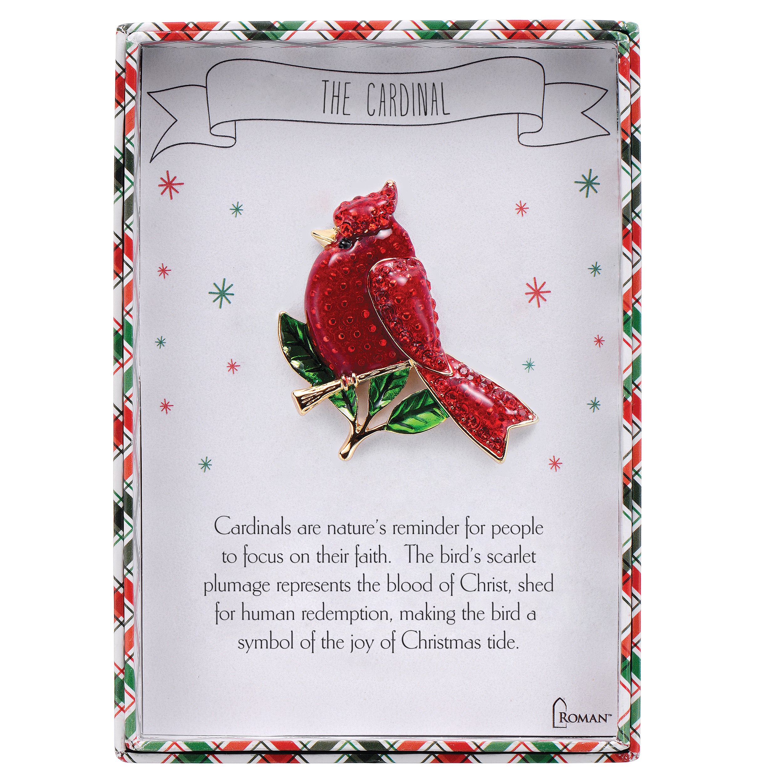 Cardinal of Faith Holiday Pin