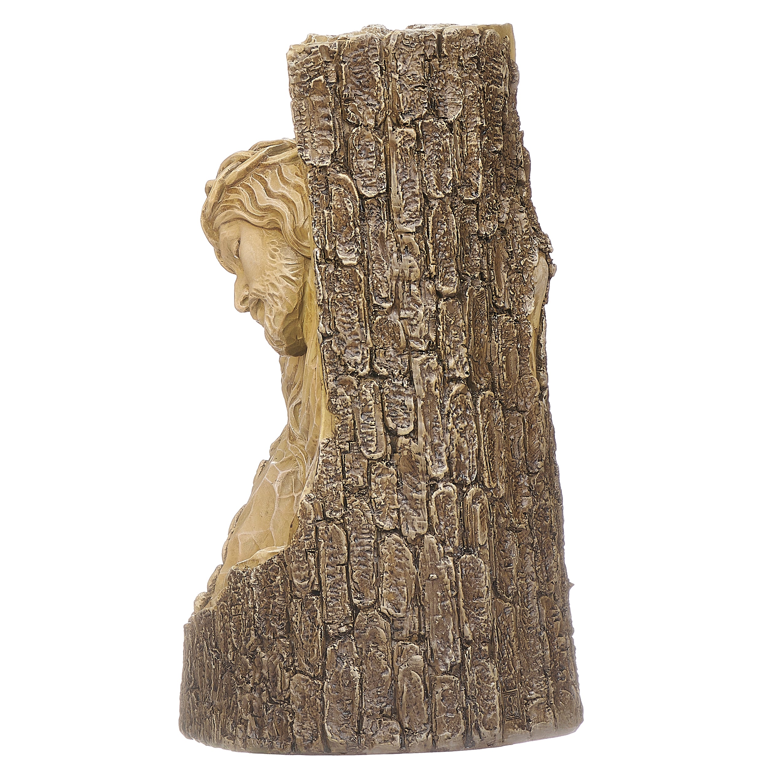 Joseph's Studio Carved-Look Cross with Jesus Garden Statue
