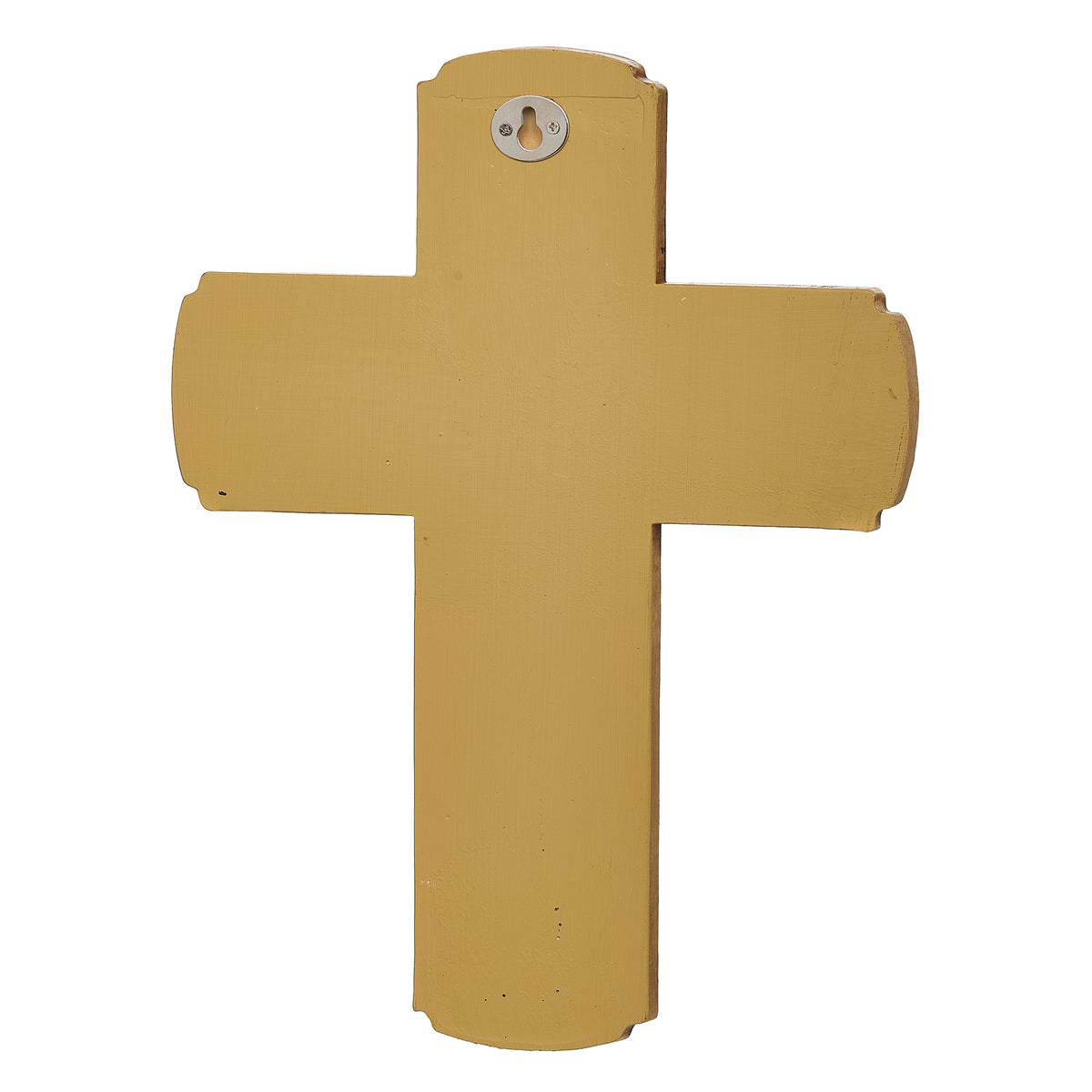 Back view of Joseph's Studio Life of Christ Crucifix showing the plain gold-tone reverse and wall-hanging point