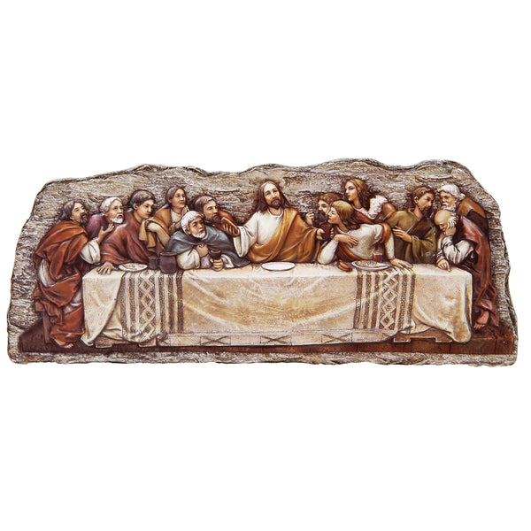 Joseph's Studio – Targa Da Parete Ultima Cena – Collezione Rinascimentale – Effetto Legno Intagliato – 26x26 Cm – Resina E Pietra