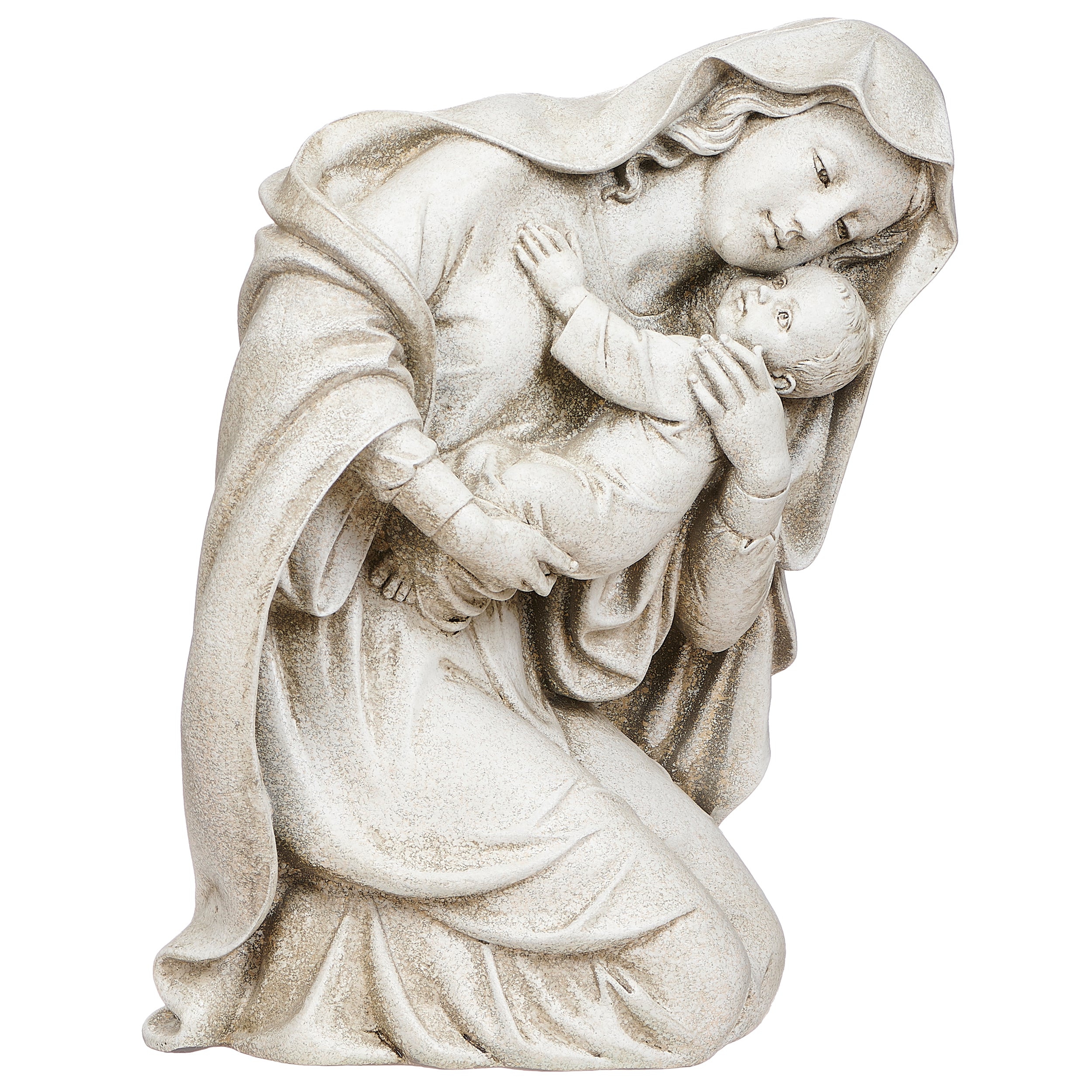 Joseph's Studio Kneeling Madonna & Child Garden Statue
