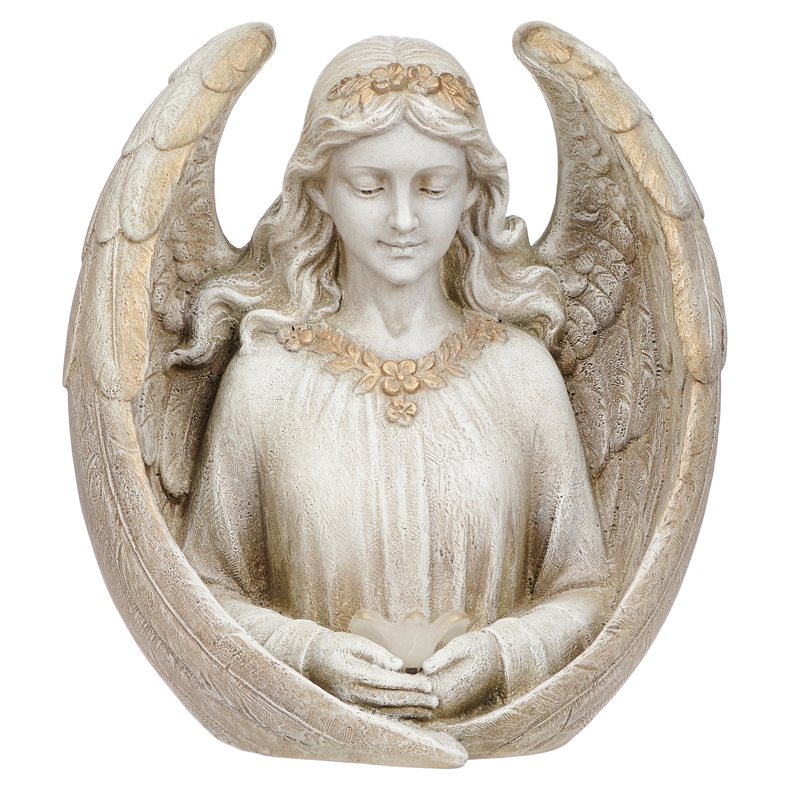 Joseph's Studio Solar Angel Holding a Bird