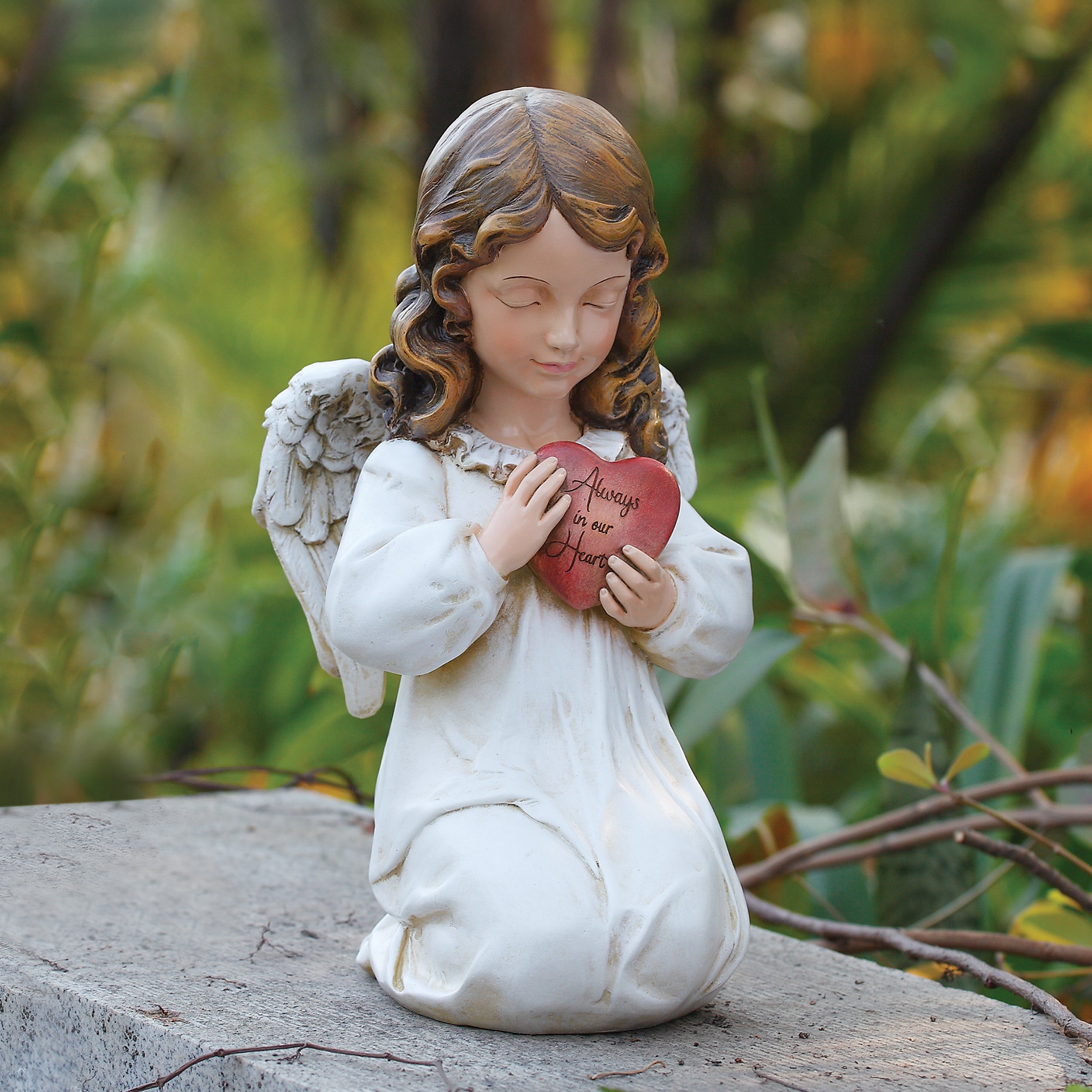 Joseph's Studio Memorial Angel with Heart Garden Statue