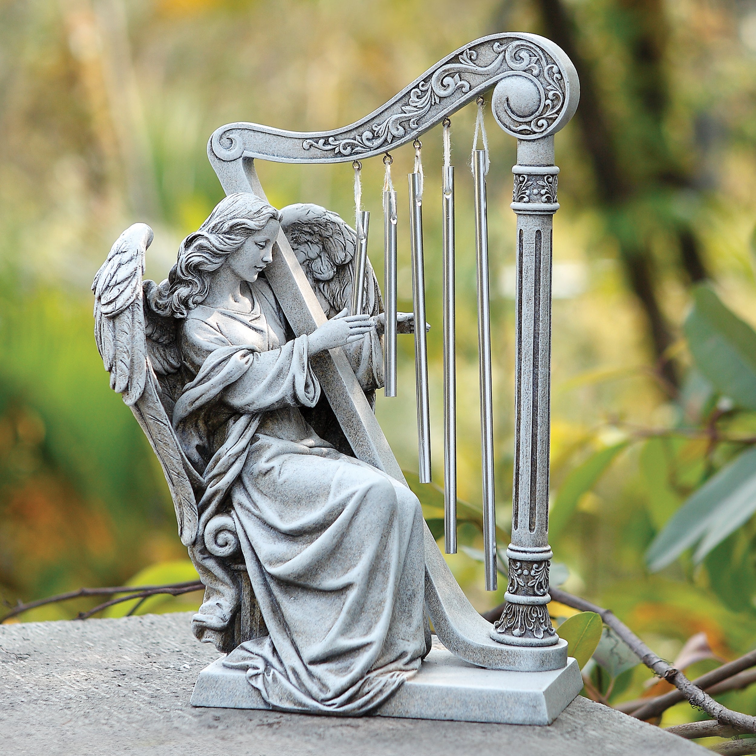 Joseph's Studio Angel Windchime Garden Statue