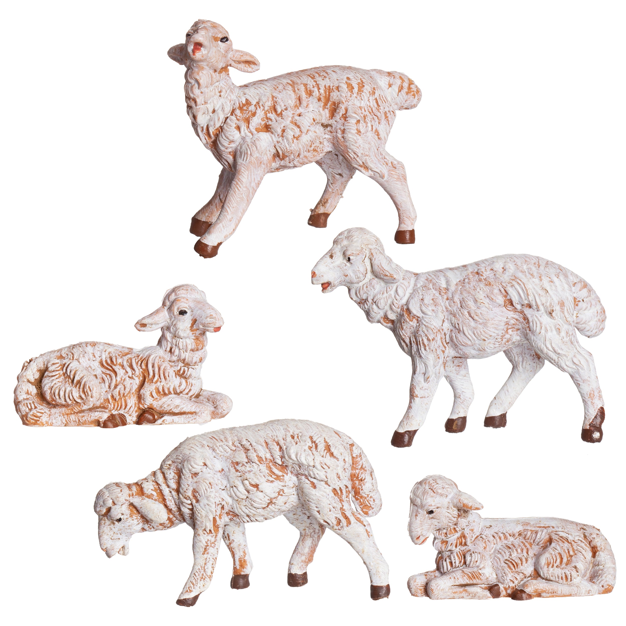 Fontanini White Sheep Variety Set - 5" Scale
