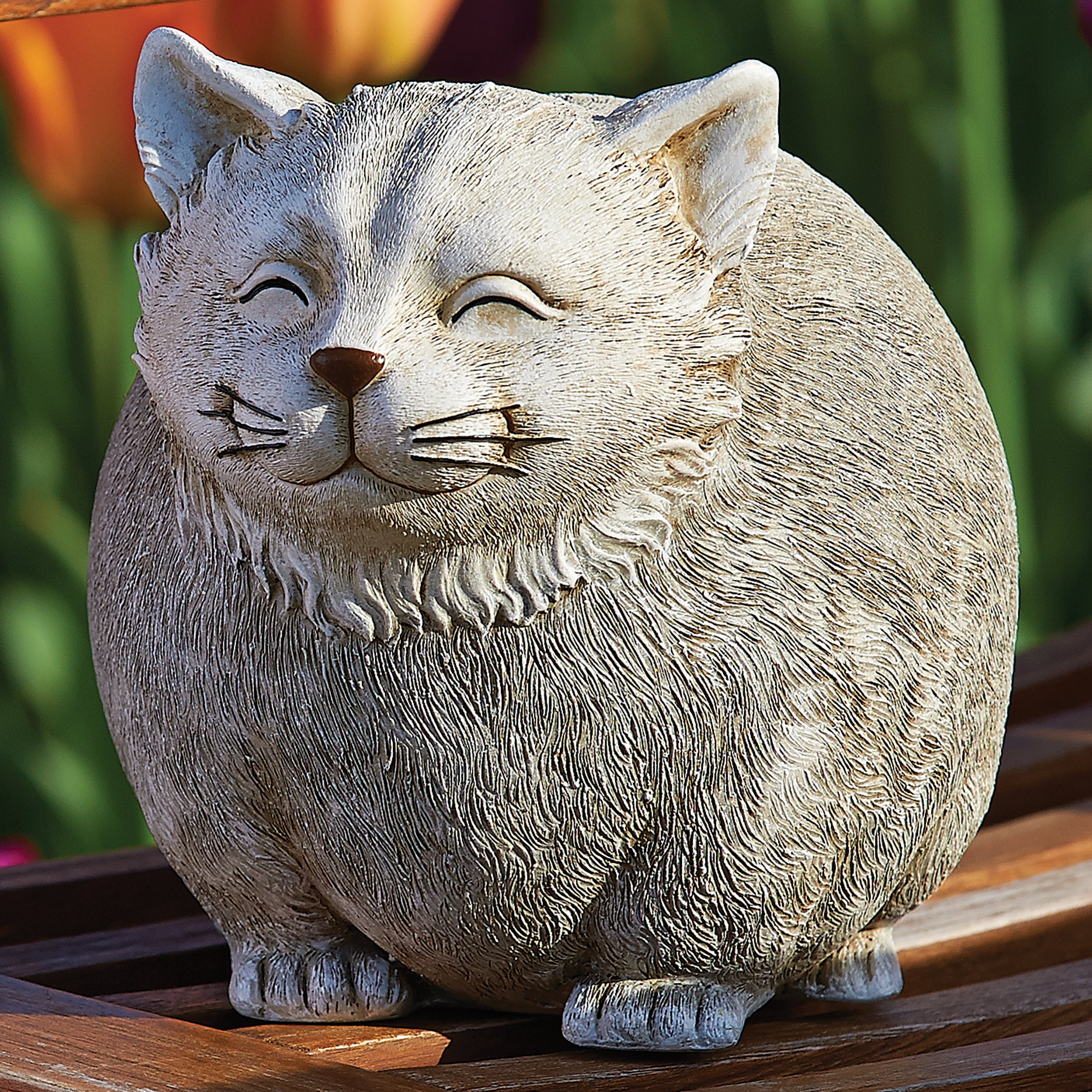 Pudgy Pals Cat Garden Statue