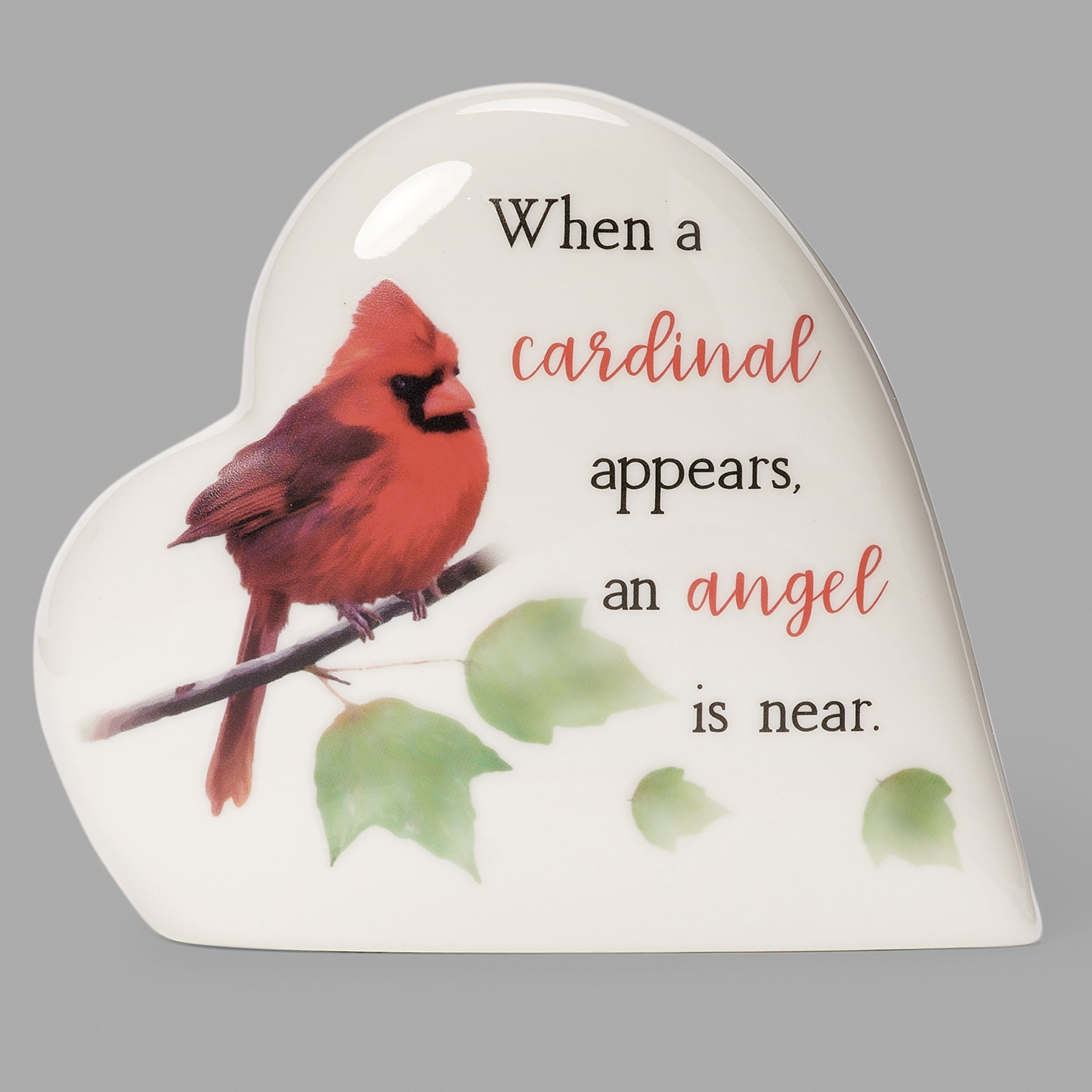 Cardinal Memorial Heart Musical keepsake- "Amazing Grace” Tune