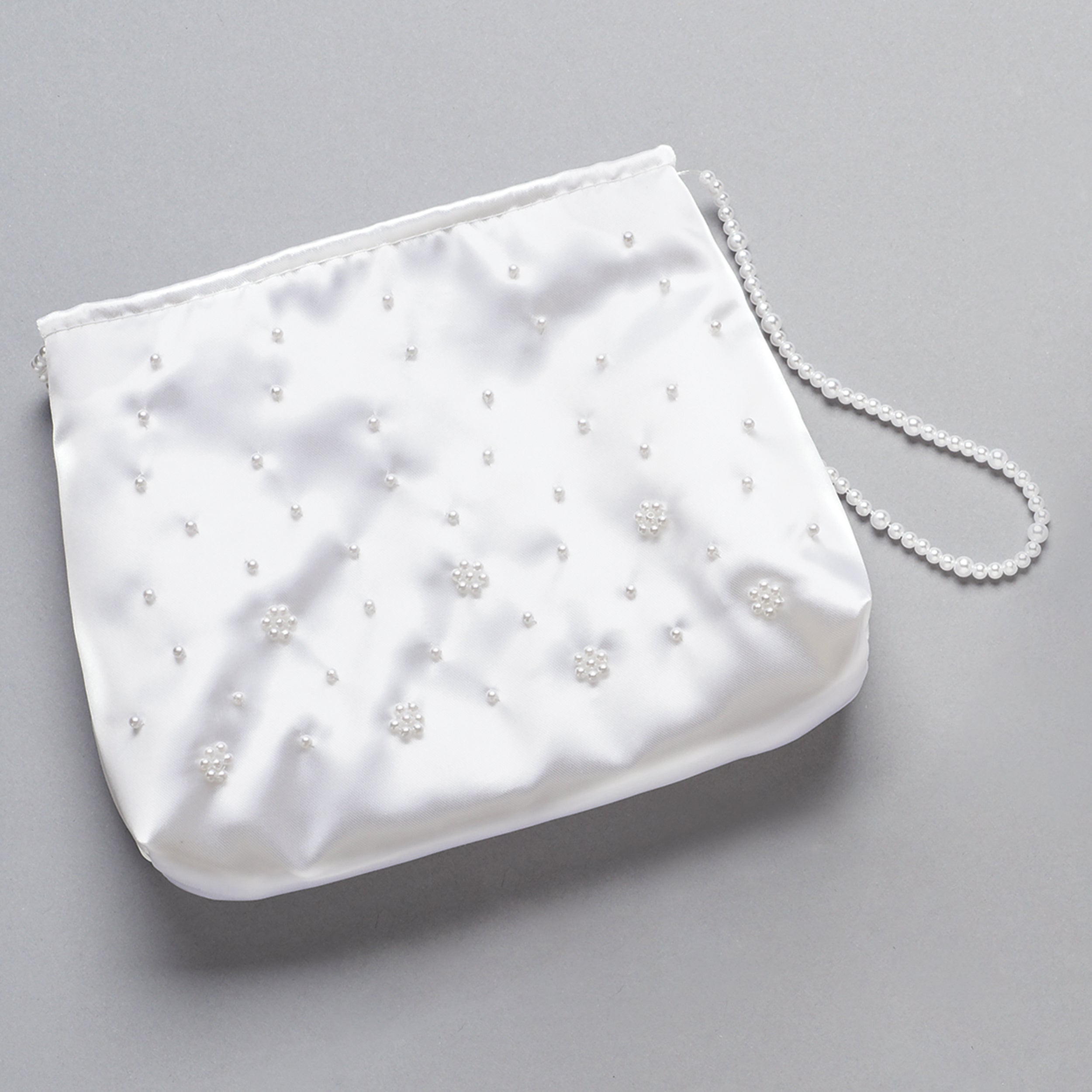 First Communion Beaded Purse with Pearl Handle