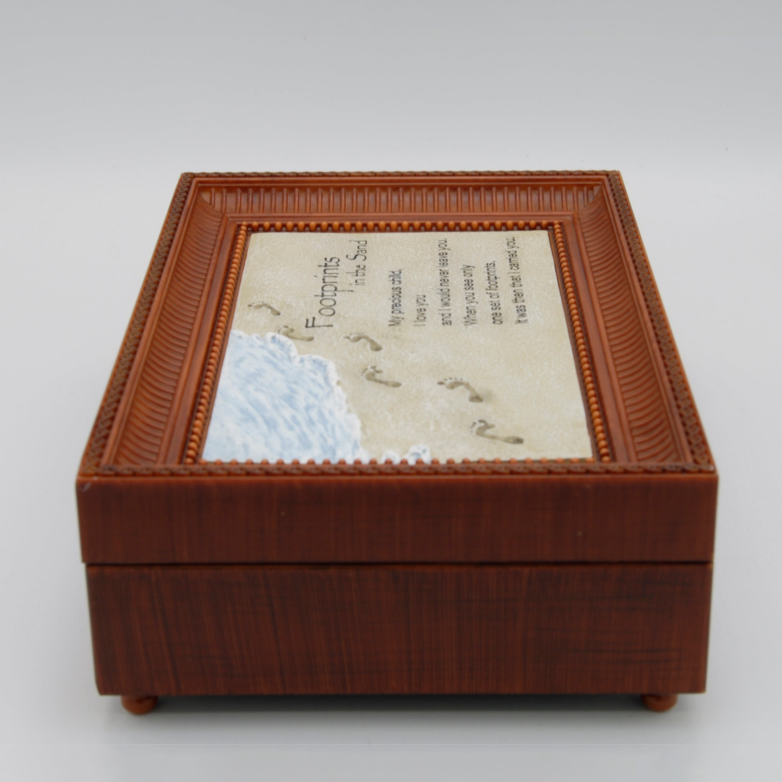 Footprints in the Sand Brown Music Box- "Nocturne" Tune