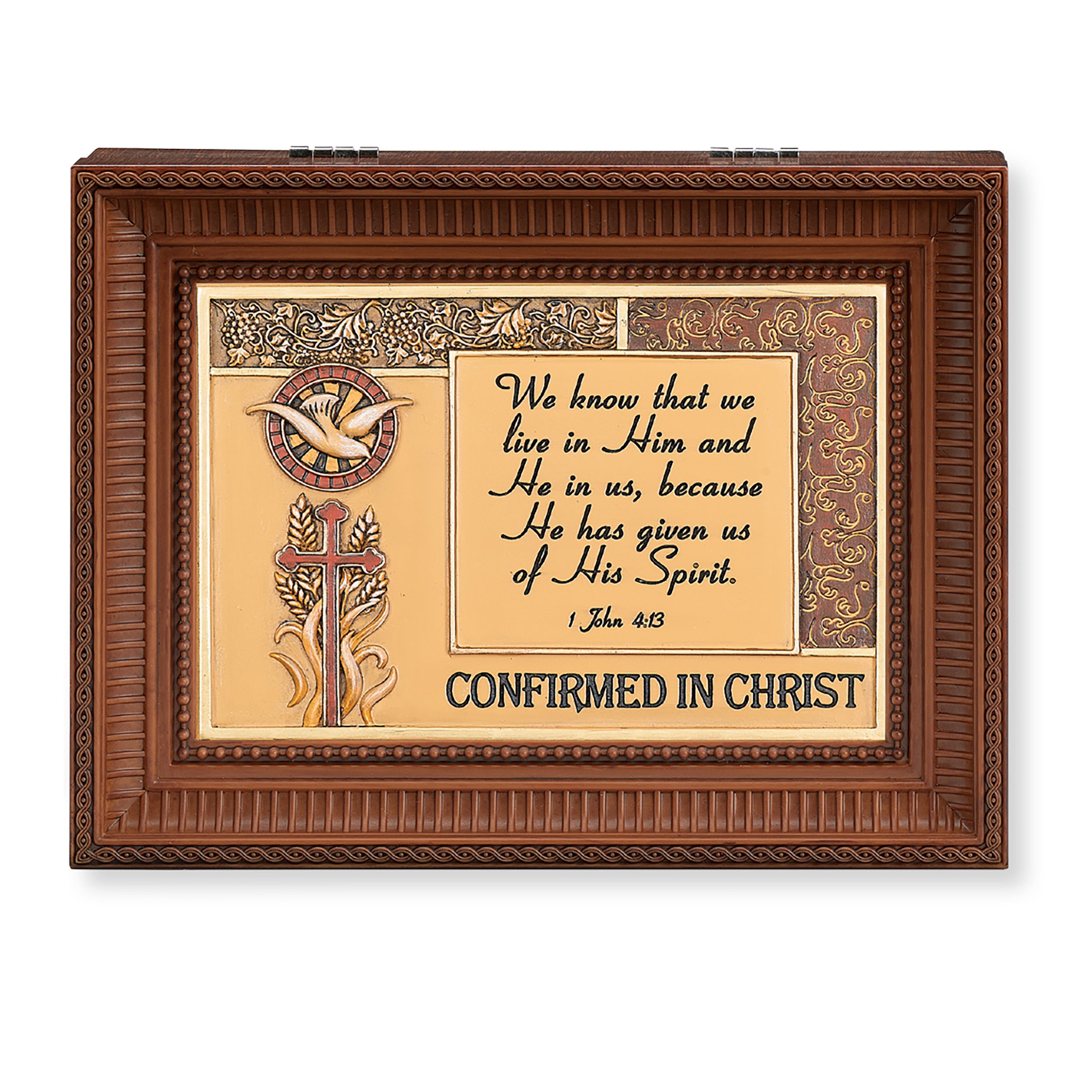 "Confirmed in Christ" Confirmation Music Box - "How Great Thou Art" Tune