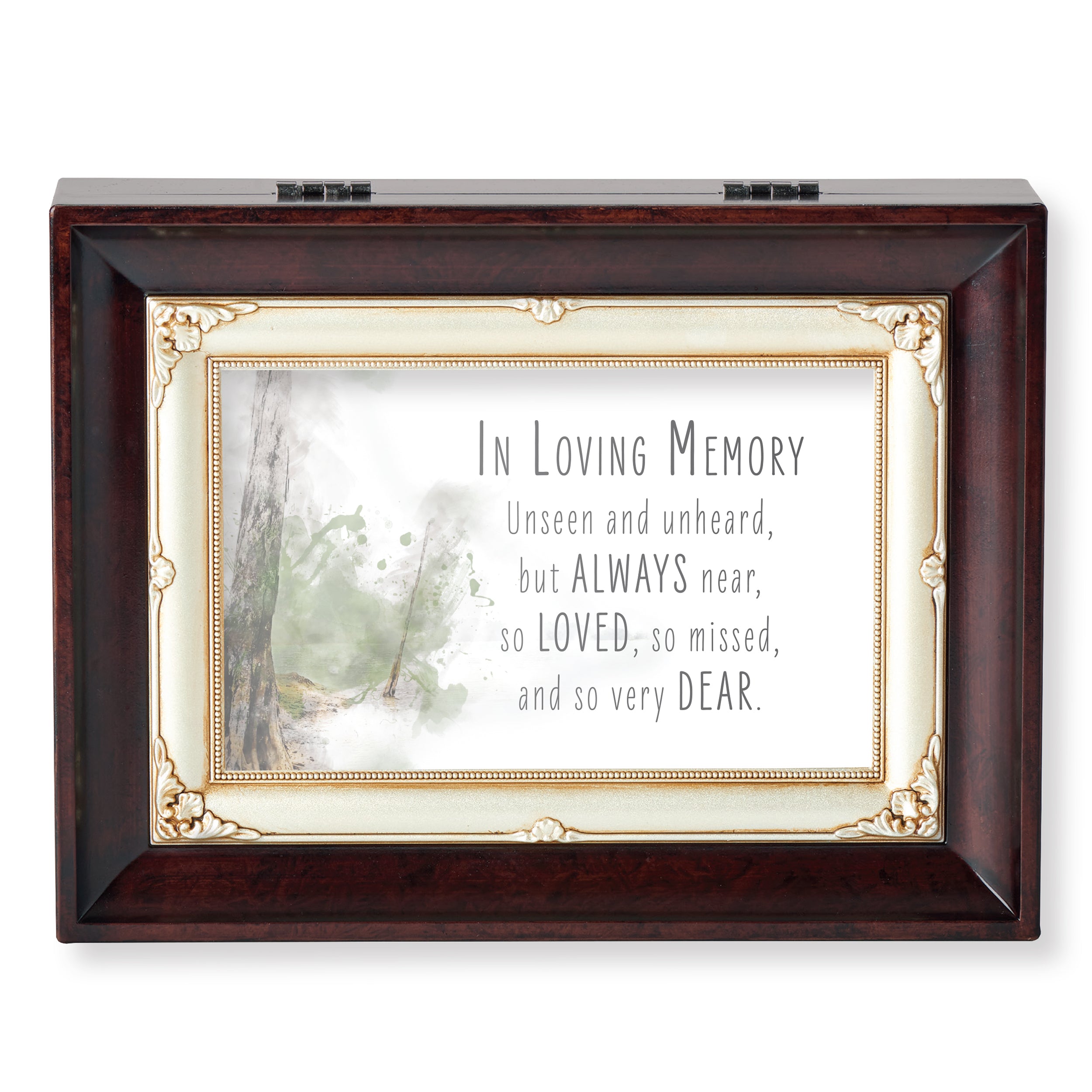 In Loving Memory Keepsake Music Box- "Amazing Grace" Tune