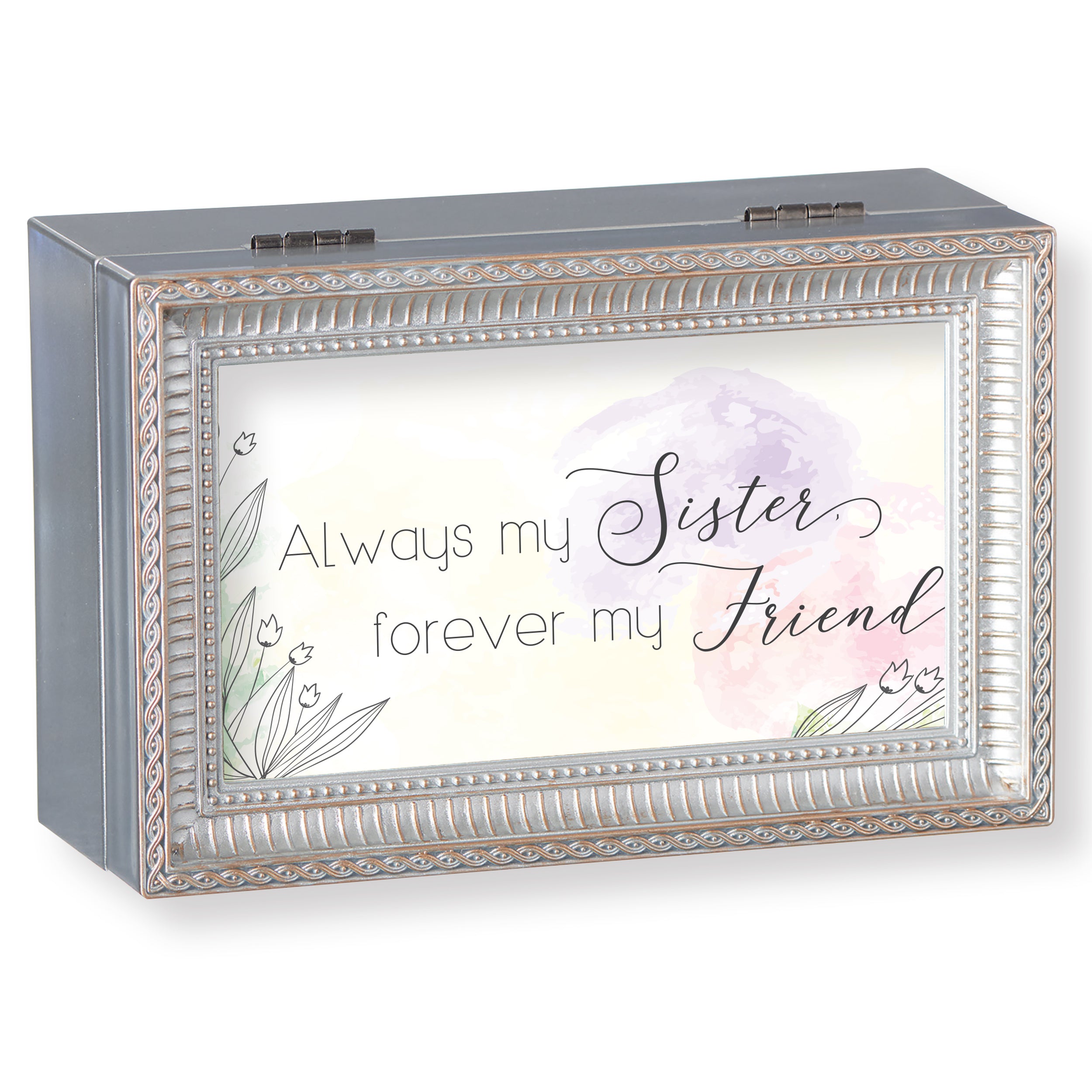 Always My Sister Silver Music Box - "Clair de Lune" Tune