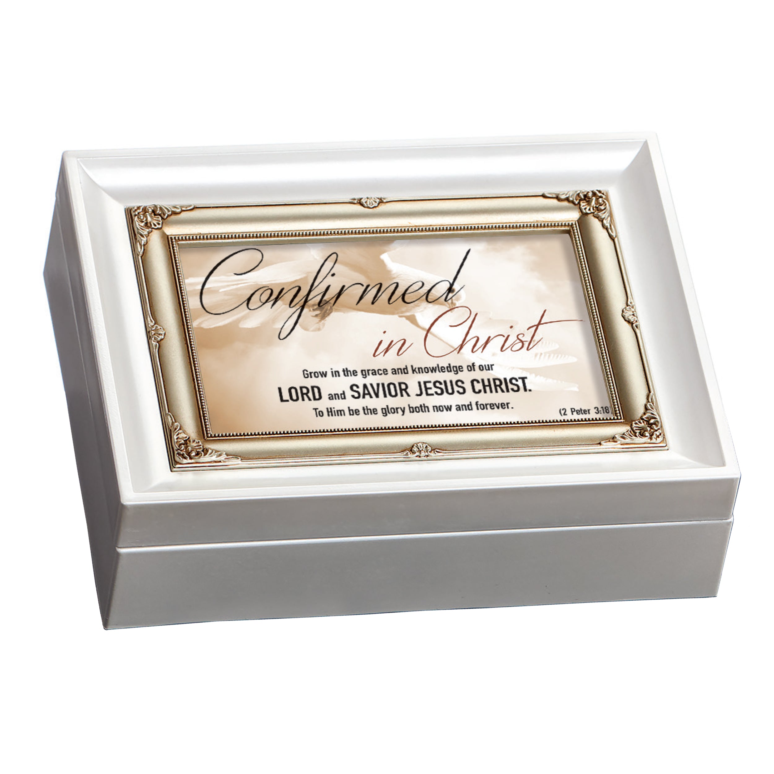 Confirmed in Christ Confirmation Music Box - "Amazing Grace" Tune