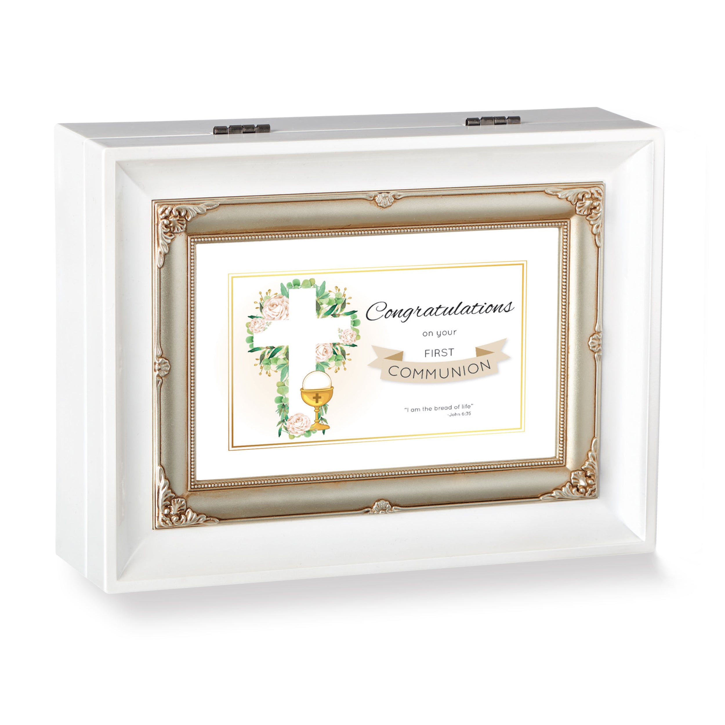 Communion Celebration Photo Music Box - "Amazing Grace" Tune