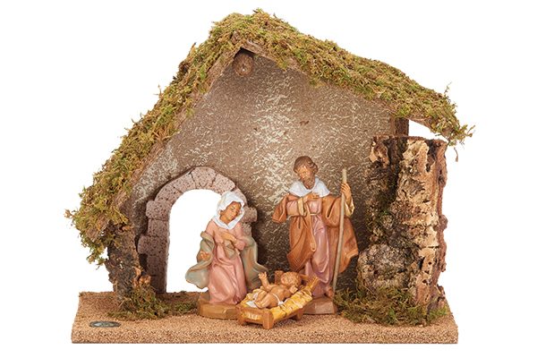 Fontanini by Roman -
3-PC Nativity Set with Italian Stable, 10"H x 12"W