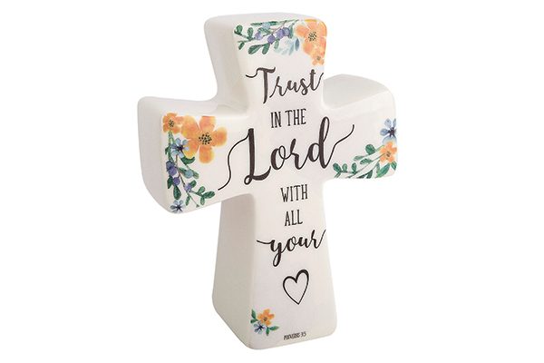 Alexa's Angels by Roman - Blessing Cross Trust, Crafted of Porcelain, 6"H